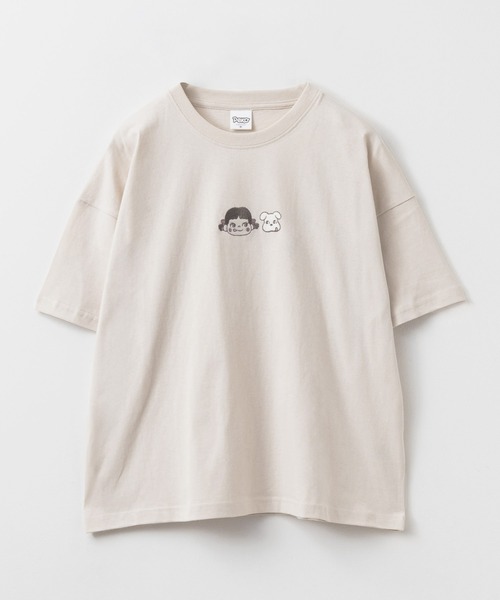 Mac-House(マックハウス)の「PEKO ワンポイント刺繍Tシャツ(Tシャツ/カットソー・レディース・サックスブルー/ブルー系その他/クリーム/ブラック・M/L)」の7枚目の写真