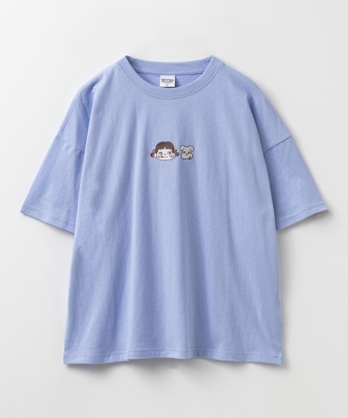 Mac-House(マックハウス)の「PEKO ワンポイント刺繍Tシャツ(Tシャツ/カットソー・レディース・サックスブルー/ブルー系その他/クリーム/ブラック・M/L)」の9枚目の写真