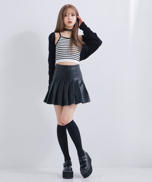 Diable baiser(ディアブルベーゼ)の「厚底Wストラップパンプス(パンプス・レディース・ブラック/ブラック系その他/ホワイト・25.5cm/25cm/24.5cm/24cm/23.5cm/23cm/22.5cm)」の13枚目の写真