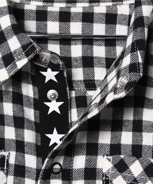 X-girl Stages（エックスガールステージス）の「BLOCK PLAID BASIC L/S SHIRT DRESS(4T～7T)（ワンピース・キッズ・ホワイト/レッド・4T/7T/6T/5T）」の5枚目の写真