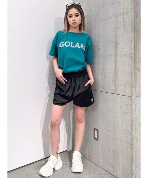GYDA（ジェイダ）の「Square gydaサテンパンツ（その他パンツ・レディース・ブラック/オフホワイト・FREE）」の13枚目の写真