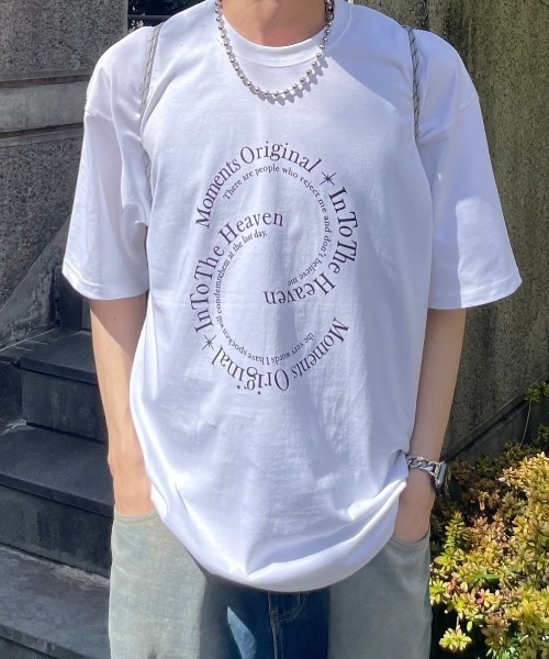 Chikashitsu +（チカシツプラス）の「【Chikashitsu +】logo graphic t-shirt 2 / ロゴグラフィック半袖Tシャツ（Tシャツ/カットソー・メンズ・チャコール/ブラック/ホワイト・ONE SIZE）」の8枚目の写真