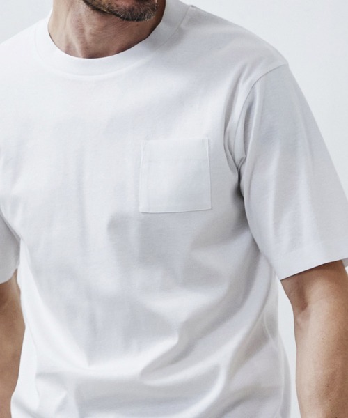 g-stage(ジーステージ)の「g-stage 春夏リブスタート シルケット クルーネック ニットソー(Tシャツ/カットソー・メンズ・ホワイト/ライトグレー/ブラウン/ブラック・46/48/50)」の6枚目の写真