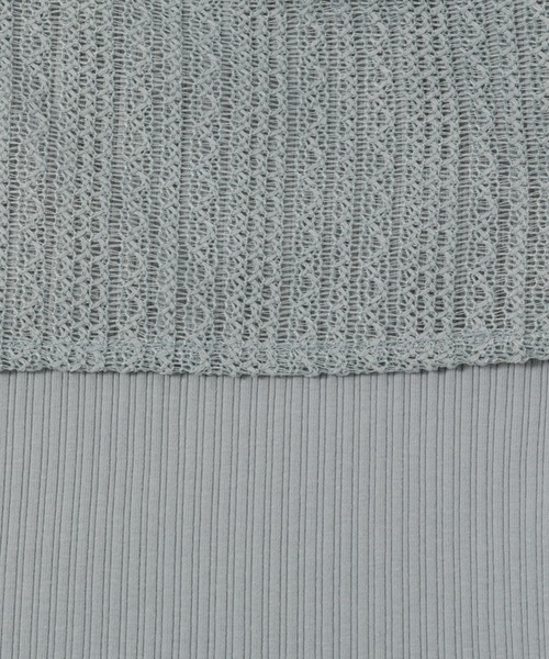 mysty woman(ミスティウーマン)の「ラッセルレースリボンツイン 127793(カーディガン/ボレロ・レディース・アイボリー/ライトブルー/モカ/ライトグリーン/ピンク・FREE)」の17枚目の写真