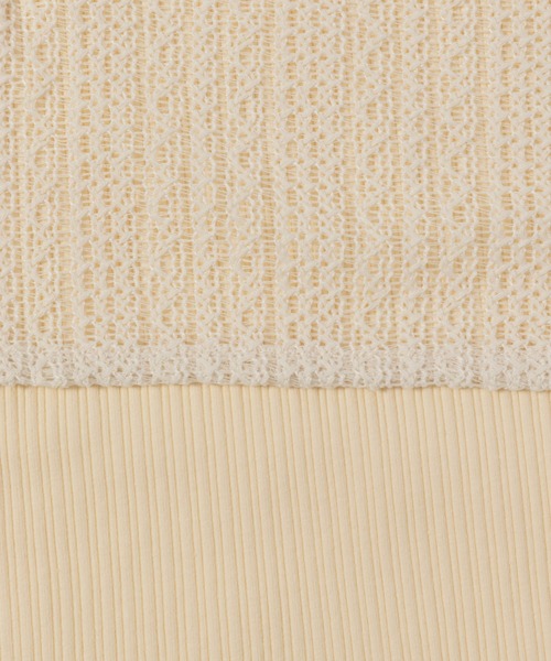 mysty woman(ミスティウーマン)の「ラッセルレースリボンツイン 127793(カーディガン/ボレロ・レディース・アイボリー/ライトブルー/モカ/ライトグリーン/ピンク・FREE)」の14枚目の写真