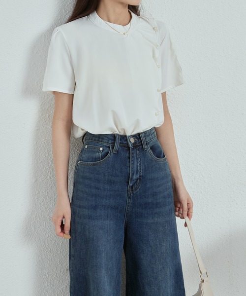 MAISON DE THERESE(メゾン ド テレーズ)の「半袖ブラウス(シャツ/ブラウス・レディース・ブルー/グリーン/ベージュ/ホワイト・M)」の19枚目の写真