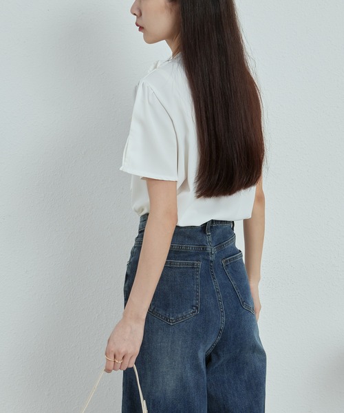 MAISON DE THERESE(メゾン ド テレーズ)の「半袖ブラウス(シャツ/ブラウス・レディース・ブルー/グリーン/ベージュ/ホワイト・M)」の20枚目の写真