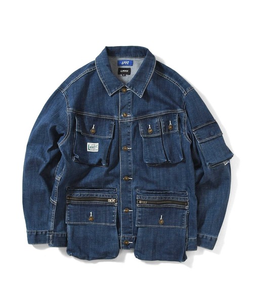 LFYT(エルエフワイティー)の「LFYT × LAKH ストレッチデニムジャケット 10 POCKETS DENIM JACKET LE201006(デニムジャケット・メンズ・ネイビー/ブルー・M)」の2枚目の写真