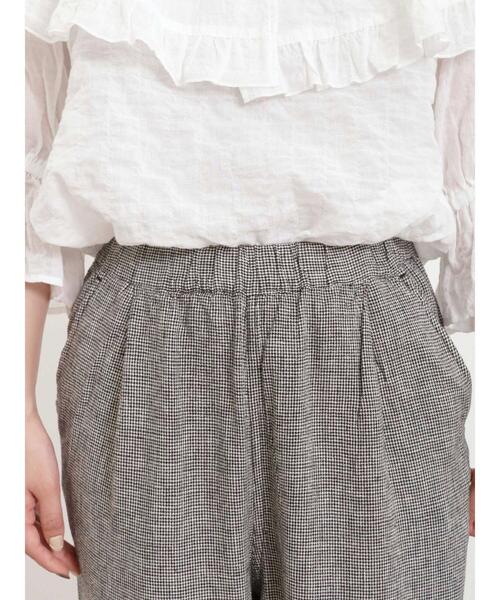 Samansa Mos2（サマンサ モスモス）の「【Lサイズ WEB限定】【接触冷感・UVカット】レーヨン麻ストレートパンツ（その他パンツ・レディース・チャコールグレー/ベージュ/ブルー/モカ・M/L）」の9枚目の写真