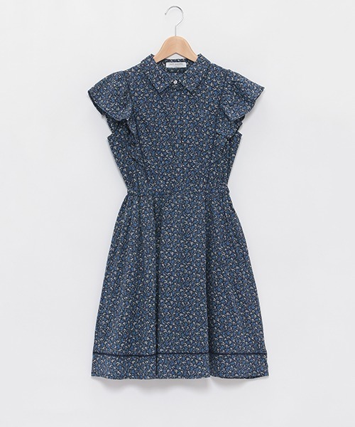 pom ponette junior（ポンポネットジュニア）の「【リバティプリント】衿つきワンピース（ワンピース・キッズ・ブルー/ネイビー・S/M/L/LL）」の2枚目の写真