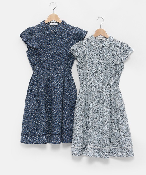 pom ponette junior（ポンポネットジュニア）の「【リバティプリント】衿つきワンピース（ワンピース・キッズ・ブルー/ネイビー・S/M/L/LL）」の10枚目の写真
