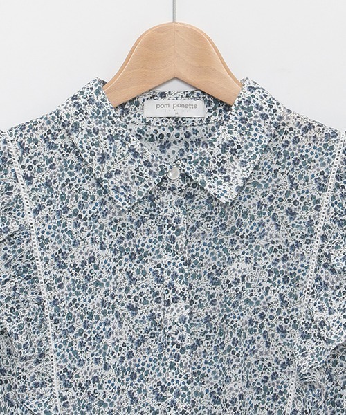 pom ponette junior（ポンポネットジュニア）の「【リバティプリント】衿つきワンピース（ワンピース・キッズ・ブルー/ネイビー・S/M/L/LL）」の12枚目の写真