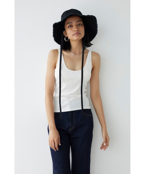ALEXIA STAM トップス Basic Organic Cotton Padded Tank Top /オーガニックコットン