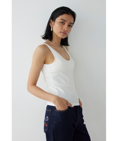 ALEXIA STAM トップス Basic Organic Cotton Padded Tank Top /オーガニックコットン