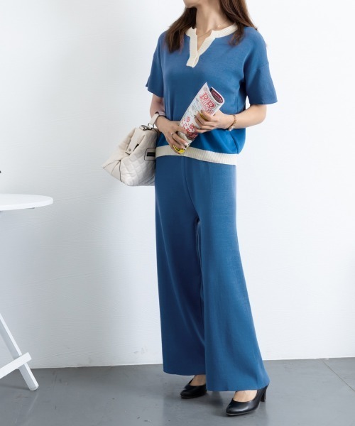 Miniministore(ミニミニストア)の「ニットセットアップ 冷感タッチレディース(アンサンブル・レディース・ダークベージュ/アイボリー/グレイッシュベージュ/ブラック/フューシャピンク/ブルー・FREE)」の19枚目の写真