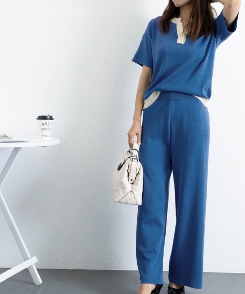 Miniministore(ミニミニストア)の「ニットセットアップ 冷感タッチレディース(アンサンブル・レディース・ダークベージュ/アイボリー/グレイッシュベージュ/ブラック/フューシャピンク/ブルー・FREE)」の20枚目の写真