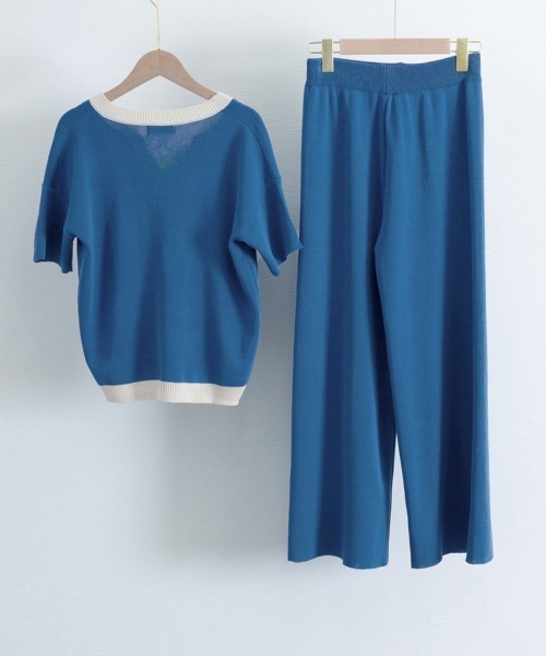 Miniministore(ミニミニストア)の「ニットセットアップ 冷感タッチレディース(アンサンブル・レディース・ダークベージュ/アイボリー/グレイッシュベージュ/ブラック/フューシャピンク/ブルー・FREE)」の14枚目の写真
