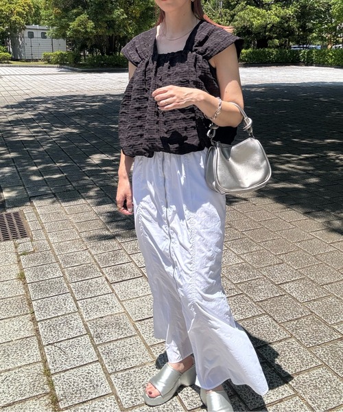 y/m by misato（イムバイミサト）の「チェックふくれジャガードトップス（その他トップス・レディース・ブラック/アイボリー・FREE）」の19枚目の写真