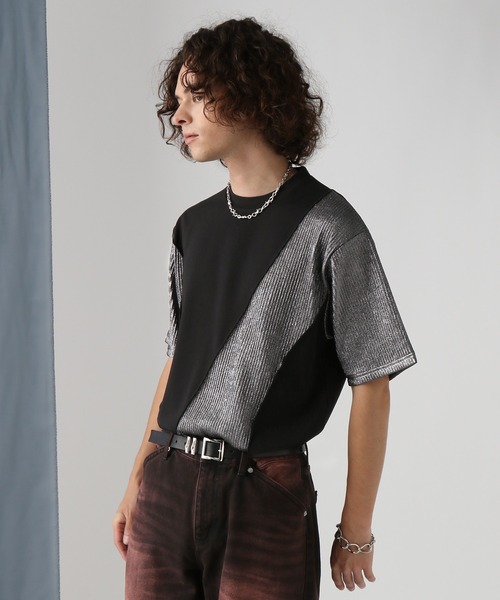 HARE（ハレ）の「ウェーブキリカエラメカット(HARE)（Tシャツ/カットソー・メンズ・ブルー/ブラック・FREE）」の4枚目の写真