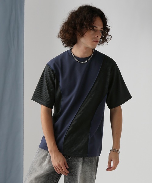 HARE（ハレ）の「ウェーブキリカエラメカット(HARE)（Tシャツ/カットソー・メンズ・ブルー/ブラック・FREE）」の6枚目の写真