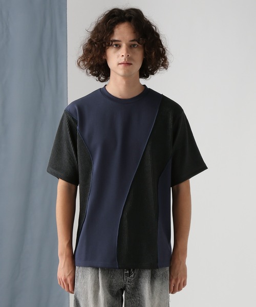 HARE（ハレ）の「ウェーブキリカエラメカット(HARE)（Tシャツ/カットソー・メンズ・ブルー/ブラック・FREE）」の7枚目の写真