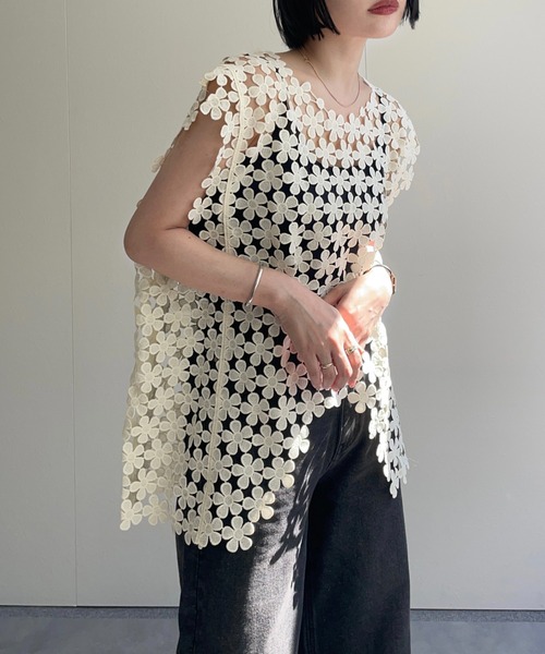 ap retro（アプレトロ）の「フラワーレースアソートベスト/2way（ベスト・レディース・E/D/C/A/B/F/H/G・FREE）」の9枚目の写真