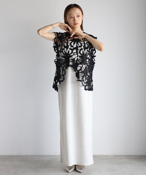 フラワーレースアソートベスト/2way（ベスト）｜ap retro（アプレトロ