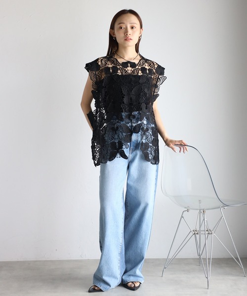 フラワーレースアソートベスト/2way（ベスト）｜ap retro（アプレトロ