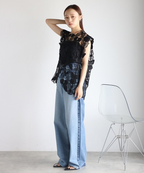 フラワーレースアソートベスト/2way（ベスト）｜ap retro（アプレトロ