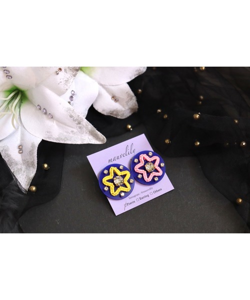 tone（トーン）の「【mauvelily】twincle star(MA)（ピアス（両耳用）・レディース・ブルー・FREE）」の3枚目の写真