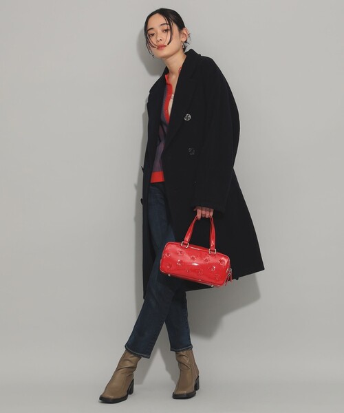 Ray BEAMS（レイビームス）の「ORCIVAL / モッサ コート（チェスターコート・レディース・ベージュ/ネイビー・1）」の8枚目の写真