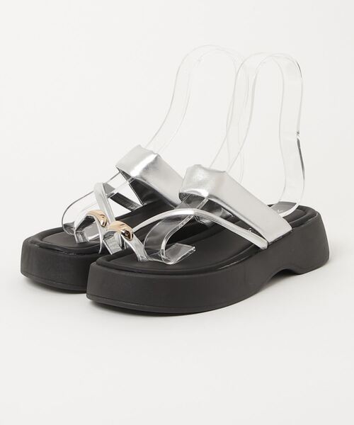 Solace（ソレイス）の「メタリックポイントサンダル（サンダル・レディース・シルバー/ブラック・LARGE/MEDIUM/SMALL）」の6枚目の写真