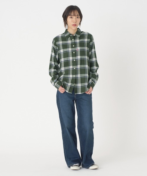 セール】Levi's/リーバイス HARRIET フランネルシャツ グリーン