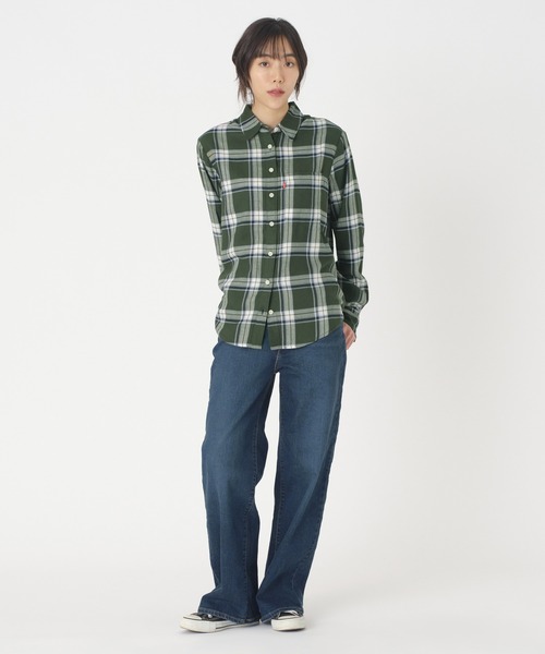 セール】Levi's/リーバイス HARRIET フランネルシャツ グリーン