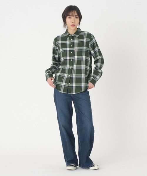 セール】Levi's/リーバイス HARRIET フランネルシャツ グリーン