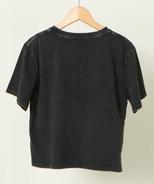 GORGE(ゴージ)の「ダメージ短丈ピグメントTシャツ(Tシャツ/カットソー・レディース・ブルー/マスタード/スミクロ/パープル・F)」の9枚目の写真