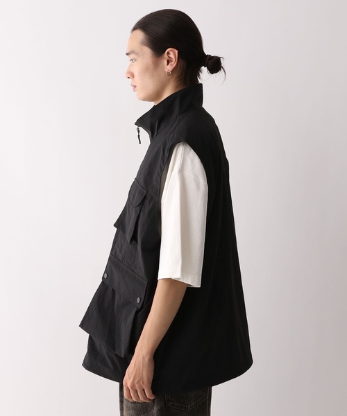 RAGEBLUE（レイジブルー）の「マルチポケット/ミリタリー/オーバーサイズナイロンベスト2（ベスト・メンズ・ブラック/グレー・LARGE/MEDIUM）」の14枚目の写真