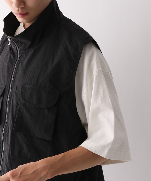 RAGEBLUE（レイジブルー）の「マルチポケット/ミリタリー/オーバーサイズナイロンベスト2（ベスト・メンズ・ブラック/グレー・LARGE/MEDIUM）」の18枚目の写真