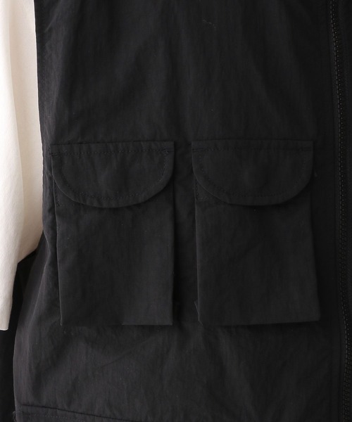 RAGEBLUE（レイジブルー）の「マルチポケット/ミリタリー/オーバーサイズナイロンベスト2（ベスト・メンズ・ブラック/グレー・LARGE/MEDIUM）」の22枚目の写真