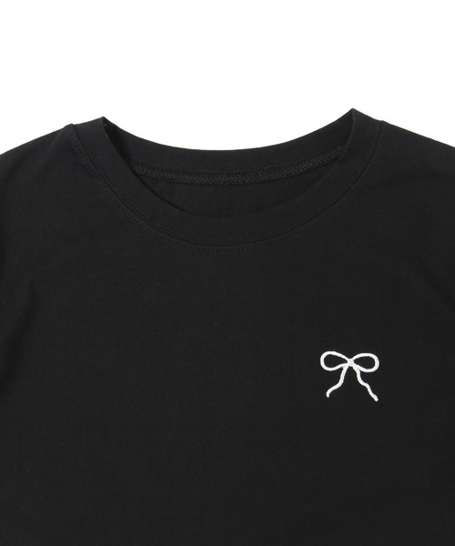 PHILLY(フィリー)の「【PHILLY】リボンポイントコンパクトTシャツ(Tシャツ/カットソー・レディース・ブラック/ライトピンク/サックスブルー/ホワイト・FREE)」の18枚目の写真