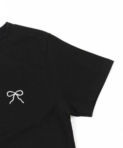 PHILLY(フィリー)の「【PHILLY】リボンポイントコンパクトTシャツ(Tシャツ/カットソー・レディース・ブラック/ライトピンク/サックスブルー/ホワイト・FREE)」の17枚目の写真