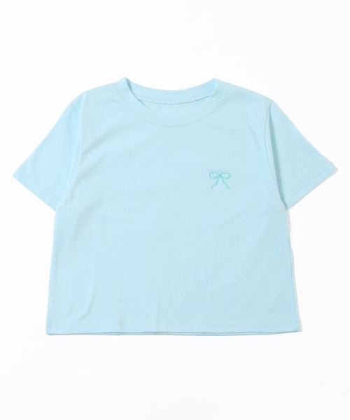 PHILLY(フィリー)の「【PHILLY】リボンポイントコンパクトTシャツ(Tシャツ/カットソー・レディース・ブラック/ライトピンク/サックスブルー/ホワイト・FREE)」の20枚目の写真