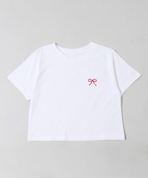 PHILLY(フィリー)の「【PHILLY】リボンポイントコンパクトTシャツ(Tシャツ/カットソー・レディース・ブラック/ライトピンク/サックスブルー/ホワイト・FREE)」の22枚目の写真