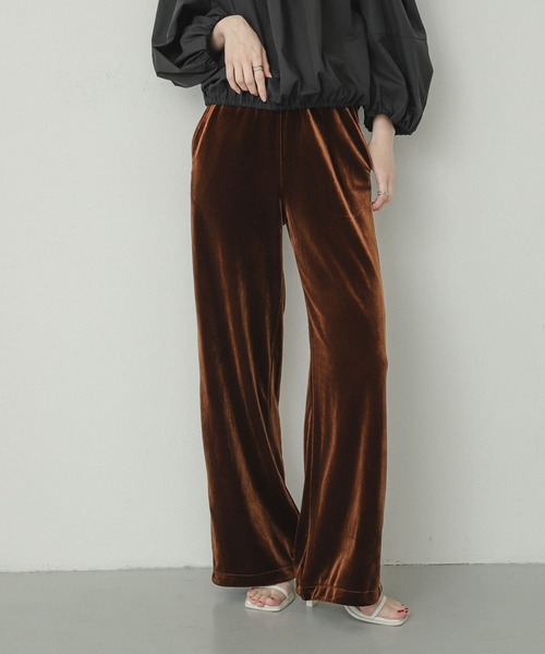 SENSE OF PLACE by URBAN RESEARCH（センスオブプレイスバイアーバンリサーチ）の「ベロアラメラインパンツ（その他パンツ・レディース・ブラウン/ネイビー/カーキ・ONE）」の10枚目の写真