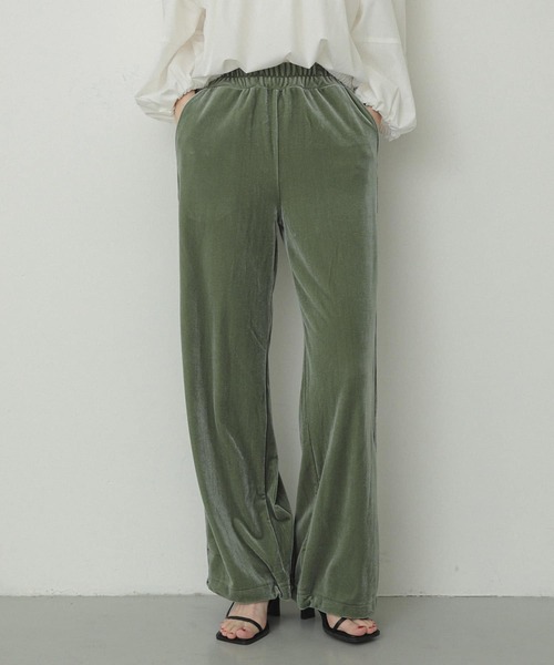 SENSE OF PLACE by URBAN RESEARCH（センスオブプレイスバイアーバンリサーチ）の「ベロアラメラインパンツ（その他パンツ・レディース・ブラウン/ネイビー/カーキ・ONE）」の20枚目の写真