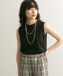 KBF | デザインステッチスリーブレスカットソー(Tシャツ/カットソー)