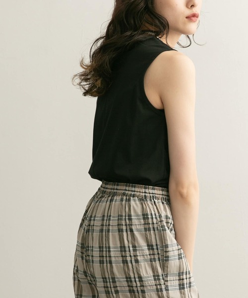 KBF（ケイビーエフ）の「デザインステッチスリーブレスカットソー（Tシャツ/カットソー・レディース・ブラック/アイボリー・ONE）」の21枚目の写真