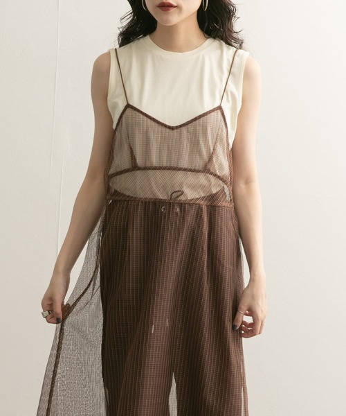 KBF（ケイビーエフ）の「デザインステッチスリーブレスカットソー（Tシャツ/カットソー・レディース・ブラック/アイボリー・ONE）」の16枚目の写真