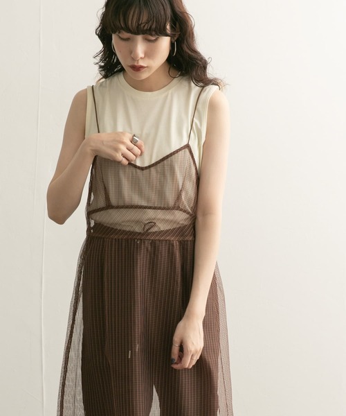 KBF（ケイビーエフ）の「デザインステッチスリーブレスカットソー（Tシャツ/カットソー・レディース・ブラック/アイボリー・ONE）」の15枚目の写真