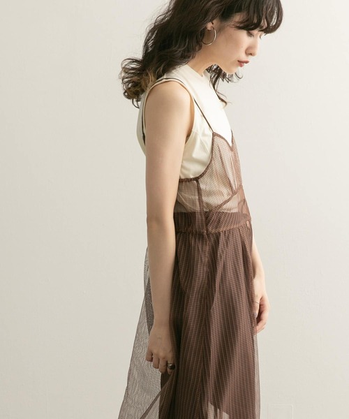 KBF（ケイビーエフ）の「デザインステッチスリーブレスカットソー（Tシャツ/カットソー・レディース・ブラック/アイボリー・ONE）」の14枚目の写真